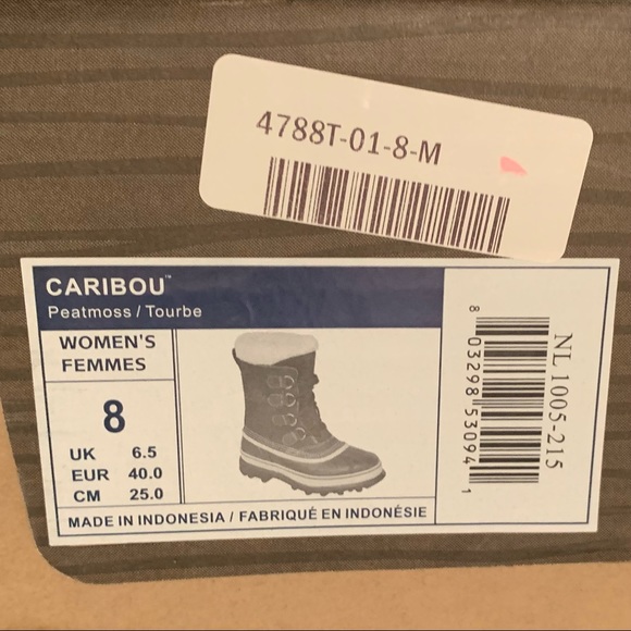 Sorel Caribou 8M, Peatmoss, Like New! - Picture 5 of 5